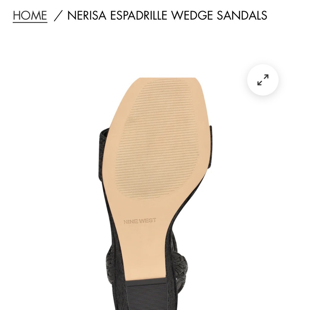 Nine West Black Woven Wedges - Picture 15 of 15